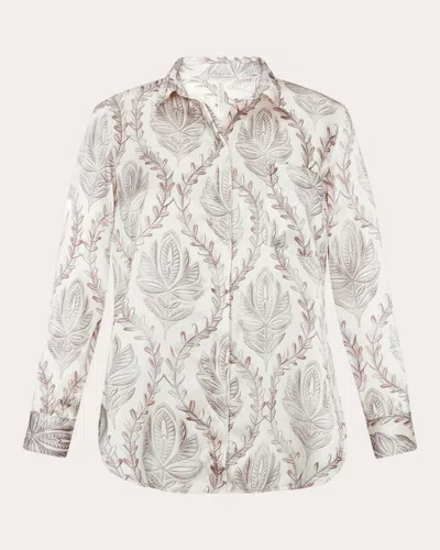 Aguaclara Women's Sultana Silk Button-up Top In Multi