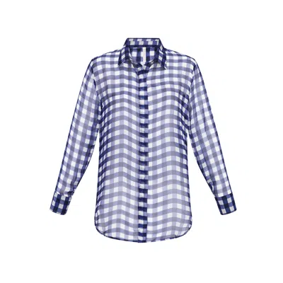 Aguaclara Women's Vichy Blue Blouse