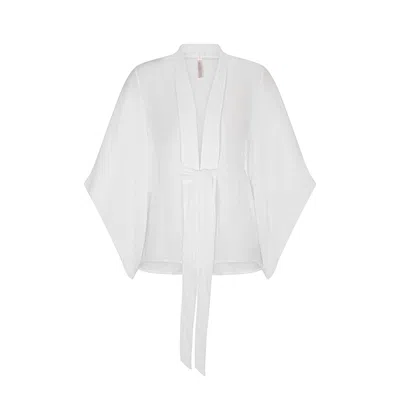 Aguaclara Women's White Blanc Kimono