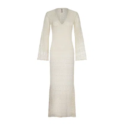 Aguaclara Women's White Vanilla Long Dress