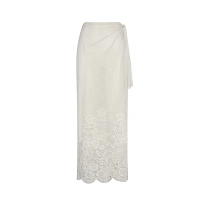Aguaclara Women's White Vanilla Midi Wrap Skirt