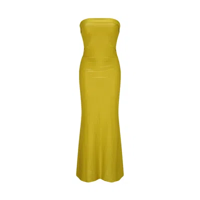 Aguaclara Women's Yellow Lime House Midi Dress In Green