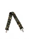 Ahdorned Army Leopard Guitar Strap In Gold Hardware In Multi