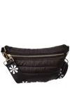 Ahdorned Erin Quilted Puffer Sling Bag In Black