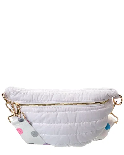 Ahdorned Erin Quilted Puffer Sling Bag In White