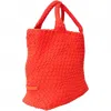 Ahdorned Lily Woven Neoprene Tote In Neon Orange