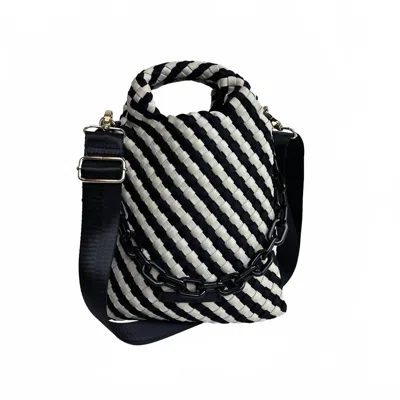 Ahdorned Lola Mini Tote In Black/cream