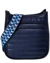 Ahdorned Messenger Bag & Camera Bag In Blue