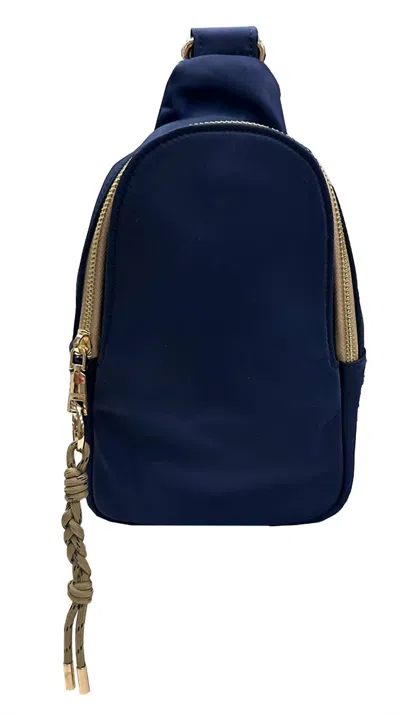 Ahdorned Nora Sling Bag In Navy In Blue