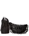 Ahdorned Roxy Water Bottle & Reese Sling Bag In Black