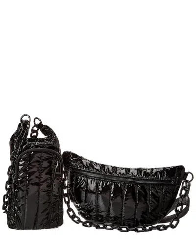 Ahdorned Roxy Water Bottle & Reese Sling Bag In Black