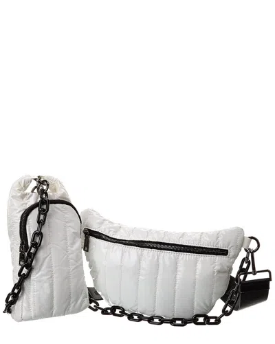 Ahdorned Roxy Water Bottle & Reese Sling Bag In White