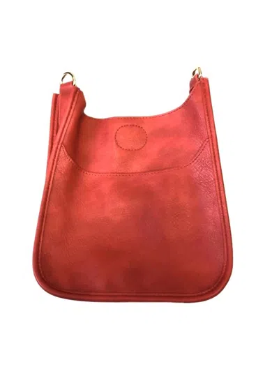 Ahdorned Vegan Mini Leather Messenger Bag In Red