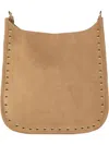 Ahdorned Women's Classic Studded Messenger Bag In Camel In Brown