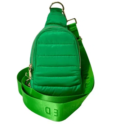 Ahdorned Women's Eliza Quilted Puffy Sling Bag In Green Apple In Multi