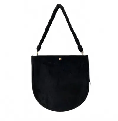 Ahdorned Women's Faux Suede U Messenger Bag In Black