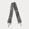 Ahdorned Women's Glitter Animal Embroidered Bag Strap In Black Ground Silver Leopard In Multi