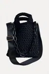 Ahdorned Women's Lola Woven Neoprene Crossbody Bag In Black In Black