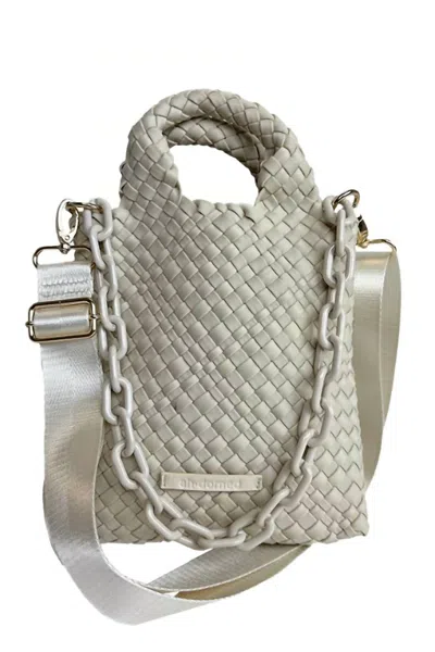 Ahdorned Women's Lola Woven Neoprene Crossbody Bag In Ecru In White
