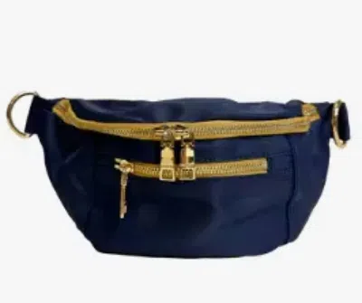 Ahdorned Women Nylon Crossbody Handbag In Navy