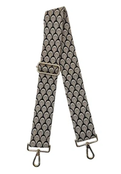 Ahdorned Women's Peacock Embroidered Bag Strap In Dune/black