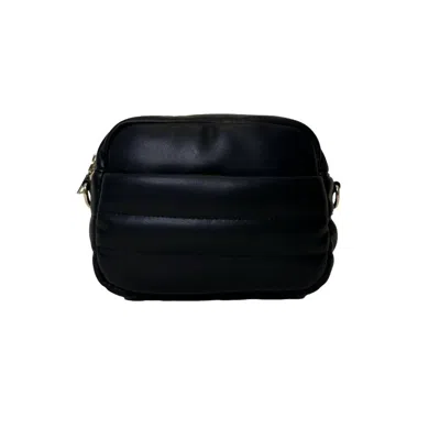 Ahdorned Women's Sadie Quilted Faux Leather Zip Bag In Black