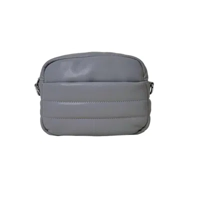Ahdorned Women's Sadie Quilted Faux Leather Zip Top Bag In Grey In Gray