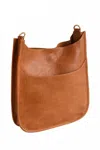 Ahdorned Women's Soft Faux Leather Classic Messenger Bag In Camel In Brown