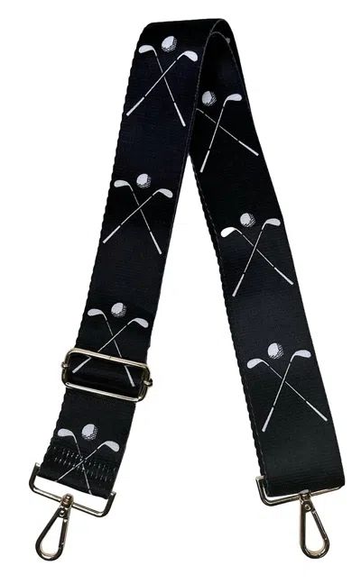 Ahdorned Women's Sports Guitar Straps In Fairway Clubs Black
