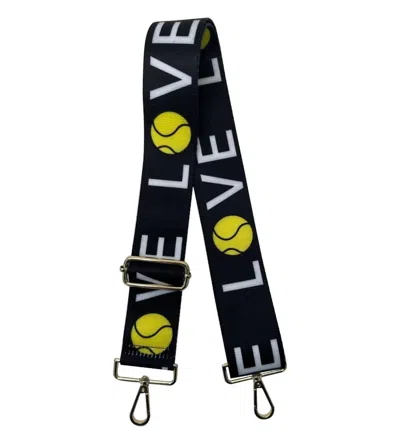 Ahdorned Women's Sports Guitar Straps In Navy Love In Black