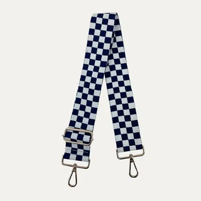 Ahdorned Women's Tile Patterned Bag Strap In Navy/white In Multi