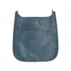 Ahdorned Women's Vegan Leather Mini Messenger Bag In Denim Blue In Blue