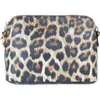 Ahdorned Zip Top Hard Case Handbag Leopard In Multi