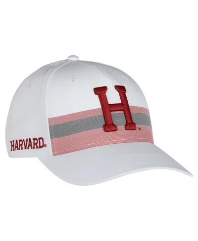 Ahead Harvard Crimson Adjustable Embroidered Logo Baseball Cap In White