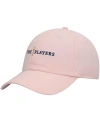 AHEAD MEN'S AHEAD PINK THE PLAYERS LARGO WASHED TWILL ADJUSTABLE HAT