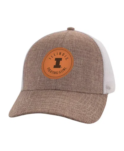 Ahead Men's  Tan, White Illinois Fighting Illini Pregame Adjustable Hat In Brown