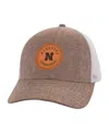 AHEAD MEN'S AHEAD TAN, WHITE NEBRASKA HUSKERS PREGAME ADJUSTABLE HAT