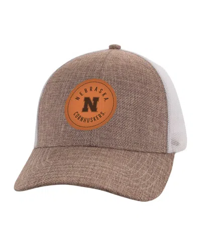 Ahead Men's  Tan, White Nebraska Huskers Pregame Adjustable Hat In Brown