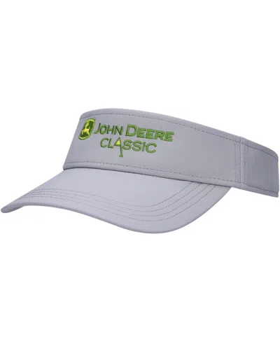 Ahead Men's And Women's Gray John Deere Classic Cirrus Adjustable Visor