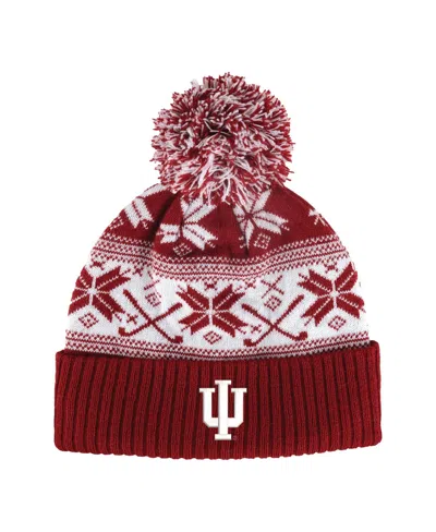 Ahead Men's And Women's Indiana Hoosiers Cuffed Knit Pom Hat In Red
