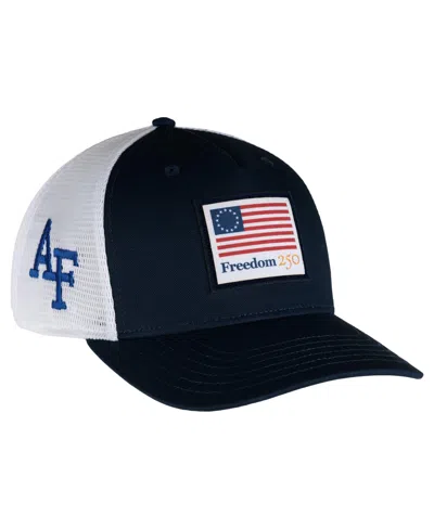 Ahead Men's And Women's Navy Air Force Falcons Americana Wave Rider Trucker Adjustable Hat