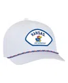 Ahead Men's White Kansas Jayhawks Alto Rope Adjustable Hat In White