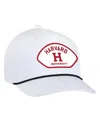Ahead Men'sâ White Harvard Crimson Alto Rope Adjustable Hat