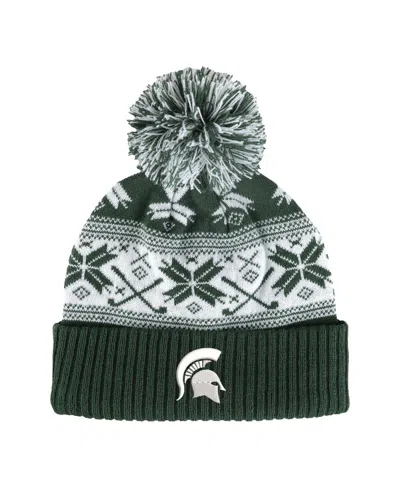 Ahead Michigan State Spartans Stretch Fit Pom Cuffed Knit Hat In Multi