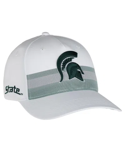 Ahead Michigan State Spartans The Sideline Snapback Striped Baseball Cap In White