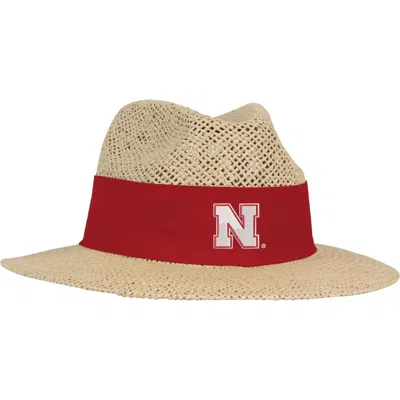 Ahead Tan Nebraska Huskers Wellington Gambler Straw Hat In Brown