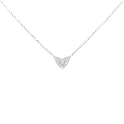 Pre-owned Ahkah Heart Pave Necklace () In Multi