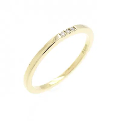 Pre-owned Ahkah Yellow Gold (18k) Band Ring () In Multi