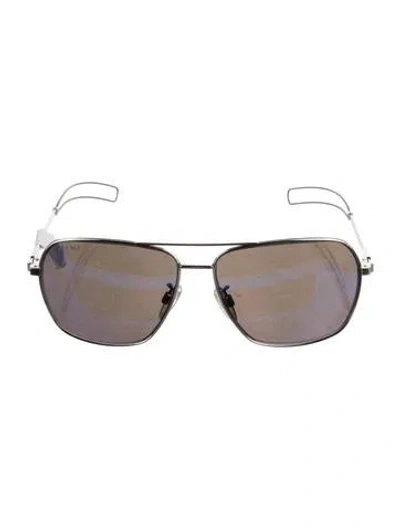Pre-owned Ahlem Aviator Mirrored Sunglasses In Silver