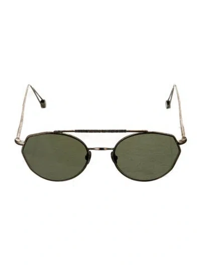 Pre-owned Ahlem Aviator Mirrored Sunglasses In Silver